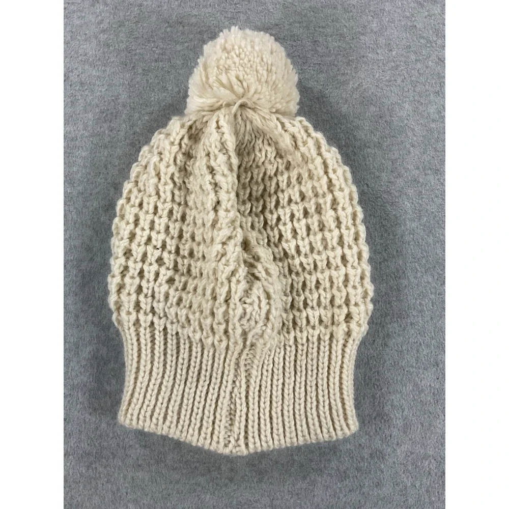 Top of the World TCU Horned Frogs Cream Chunky Knit Pom Beanie Hat NWT